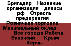 Бригадир › Название организации ­ диписи.рф › Отрасль предприятия ­ Розничная торговля › Минимальный оклад ­ 35 000 - Все города Работа » Вакансии   . Крым,Керчь